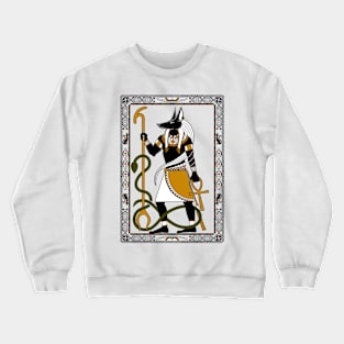 Anubis - Egyptian god - Black, white and gold design Crewneck Sweatshirt